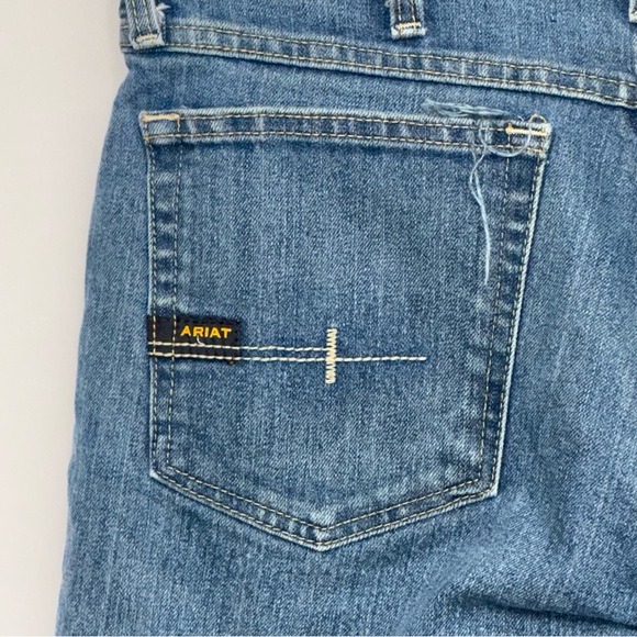 Ariat Rebar M4 Relaxed Fit Boot Cut Men’s 32X36 Blue Jeans - Picture 6 of 12